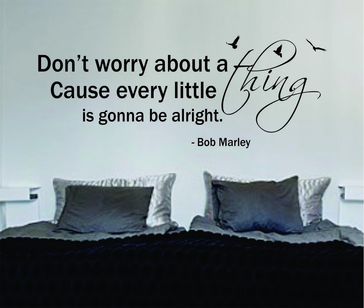 Bob Marley Every Little Thing Wall Decal Sticker Vinyl - Yin Yang Quote , HD Wallpaper & Backgrounds