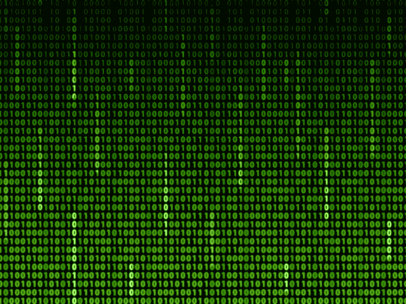 Matrix Code Animation Gif Free Animated Background - Binary And Denary Background , HD Wallpaper & Backgrounds