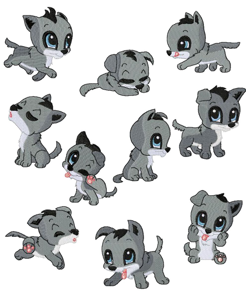 Cute Clipart Baby Wolf - Cute Baby Wolf Clipart , HD Wallpaper & Backgrounds