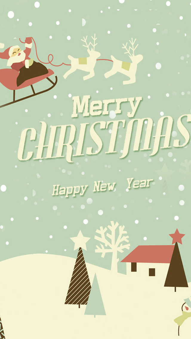 Merry Christmas And Happy New Year Illustration , HD Wallpaper & Backgrounds