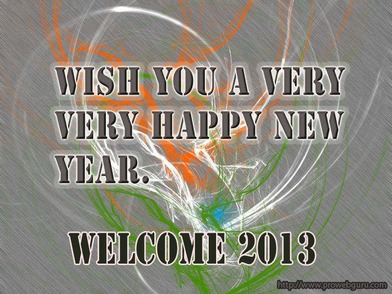 Happy New Year 2013 Wallpaper - Graphic Design , HD Wallpaper & Backgrounds