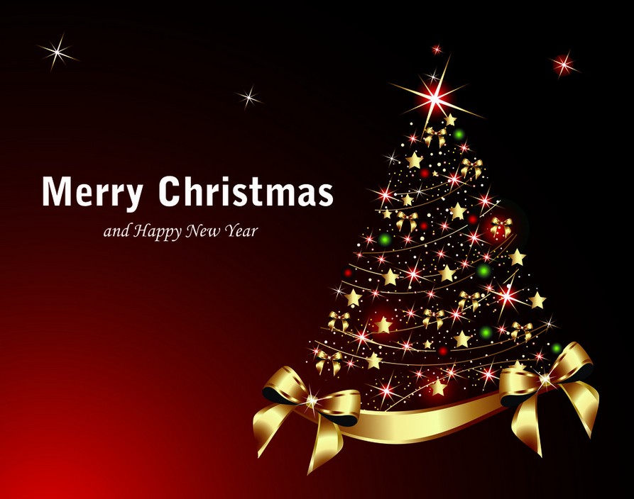 Merry Christmas And Happy New Year Wallpaper , HD Wallpaper & Backgrounds