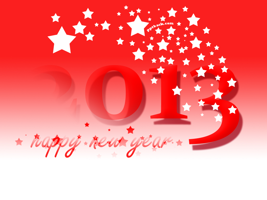 Happy New Year 2013 Background Wallpaper For Powerpoint - Greeting Card , HD Wallpaper & Backgrounds