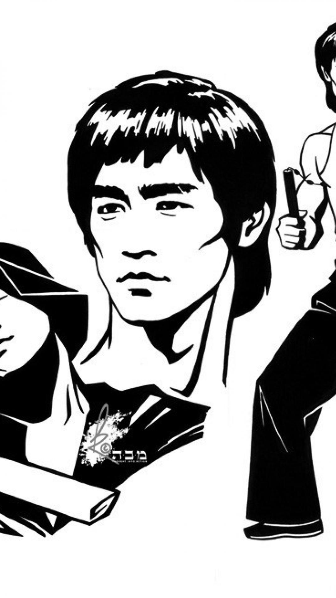 Mobile Hd Source - Bruce Lee Drawing Easy , HD Wallpaper & Backgrounds