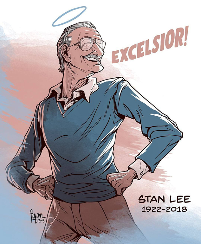 Artists Around The World Saying Goodbye To Stan Lee - Stan Lee Rip Art , HD Wallpaper & Backgrounds
