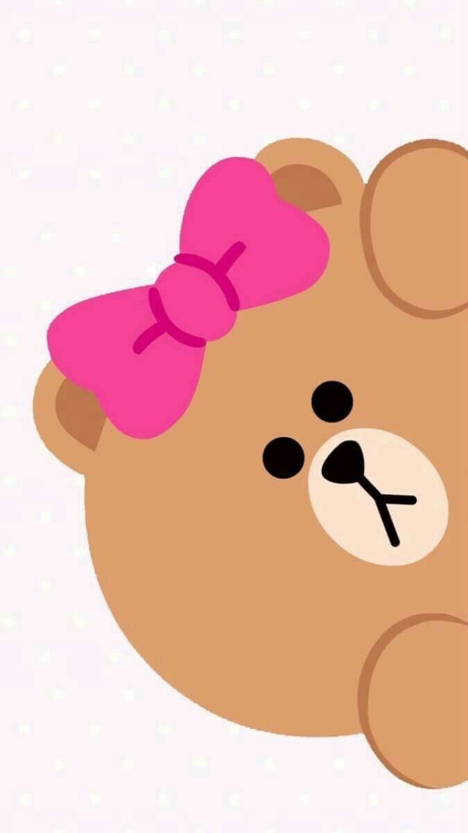 Cute Wallpaper For Phone, Bear Wallpaper, Friends Wallpaper, - Pink Choco Line Friends , HD Wallpaper & Backgrounds