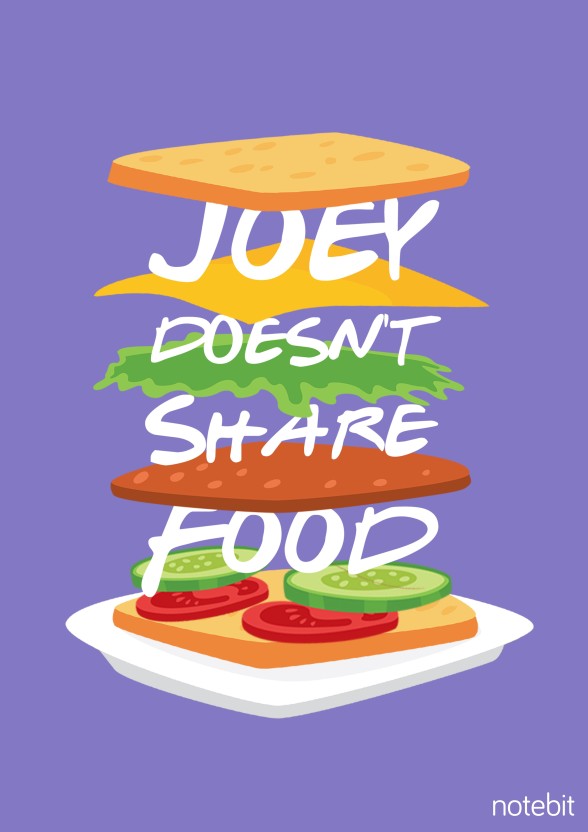 Joey Doesn't Share Food Friends Tv Show Poster Paper - Friends Tv Show Phone , HD Wallpaper & Backgrounds