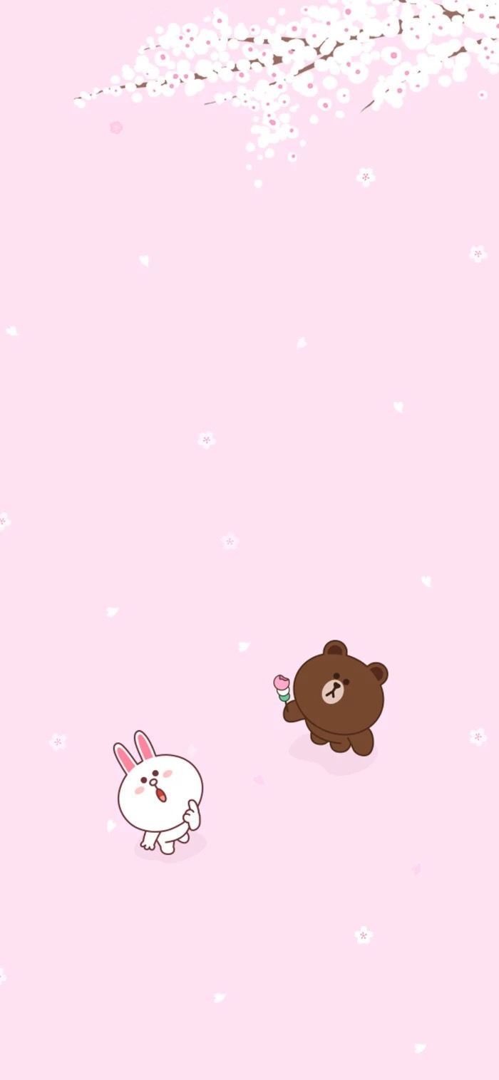 Cute Wallpaper For Phone, Friends Wallpaper, Cartoon - Bunny And Bear Lockscreen , HD Wallpaper & Backgrounds