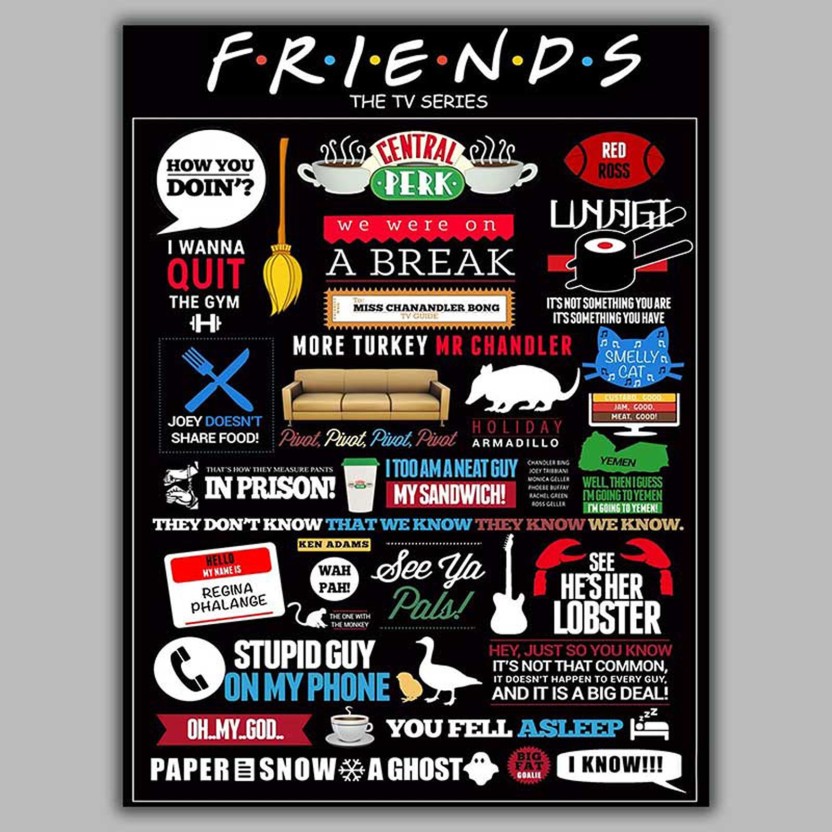 Friends Tv Series Hd Wallpaper Poster Fine Art Print - Friends Tv Show Hd , HD Wallpaper & Backgrounds