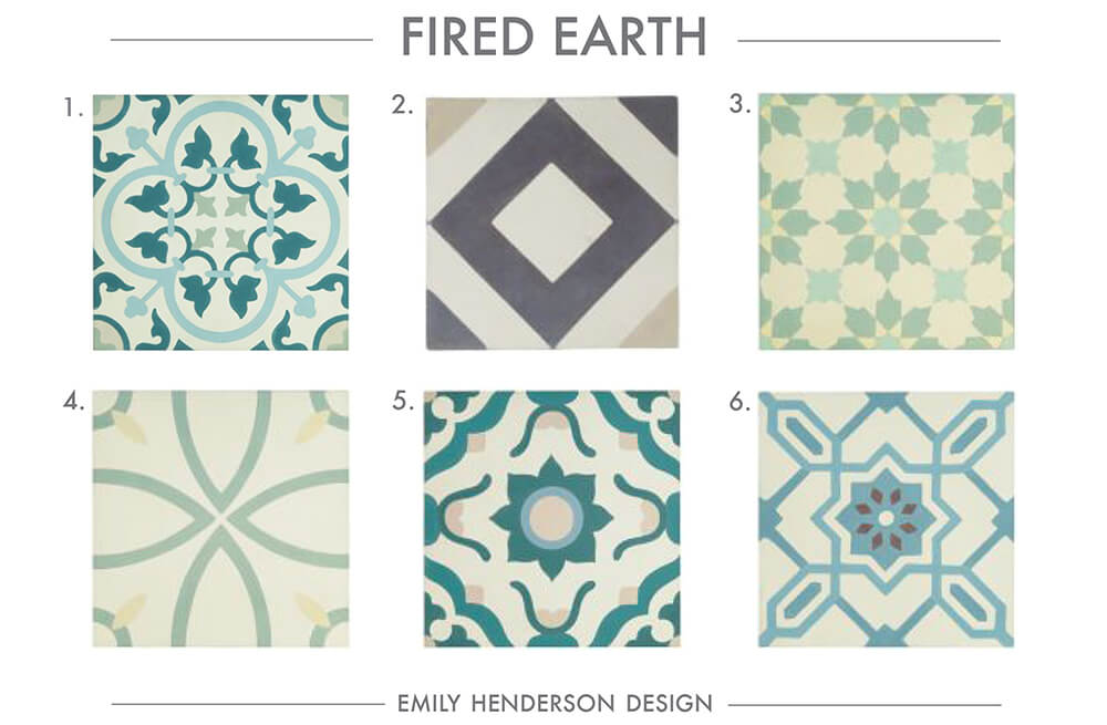 Cement Tile Roundup Fired Earth Patterned Tiles Emily - Madeira Tiles Fired Earth , HD Wallpaper & Backgrounds