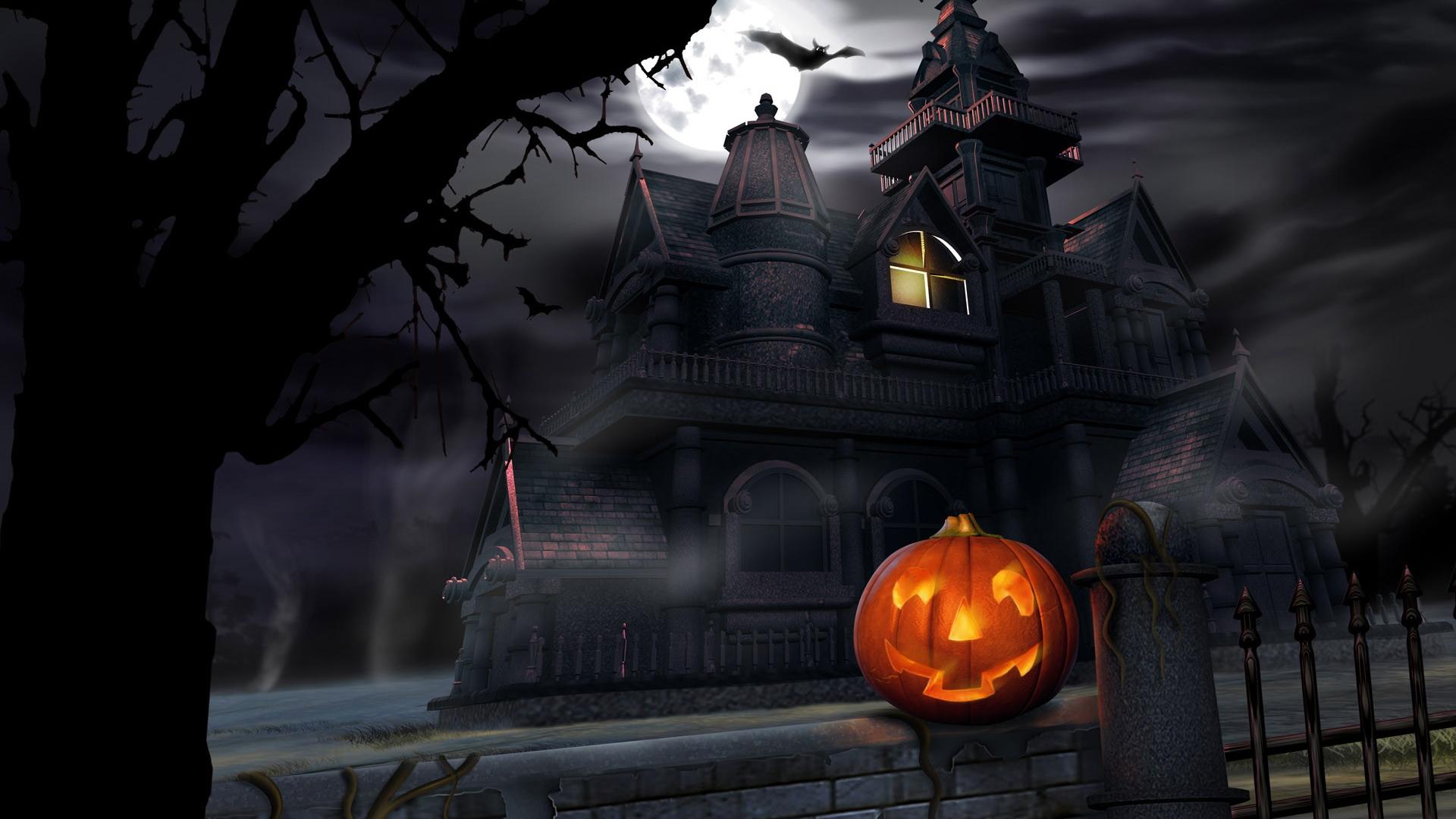 Live Halloween For Desktop Wallpaper High Resolution - Desktop Backgrounds Hd Halloween , HD Wallpaper & Backgrounds
