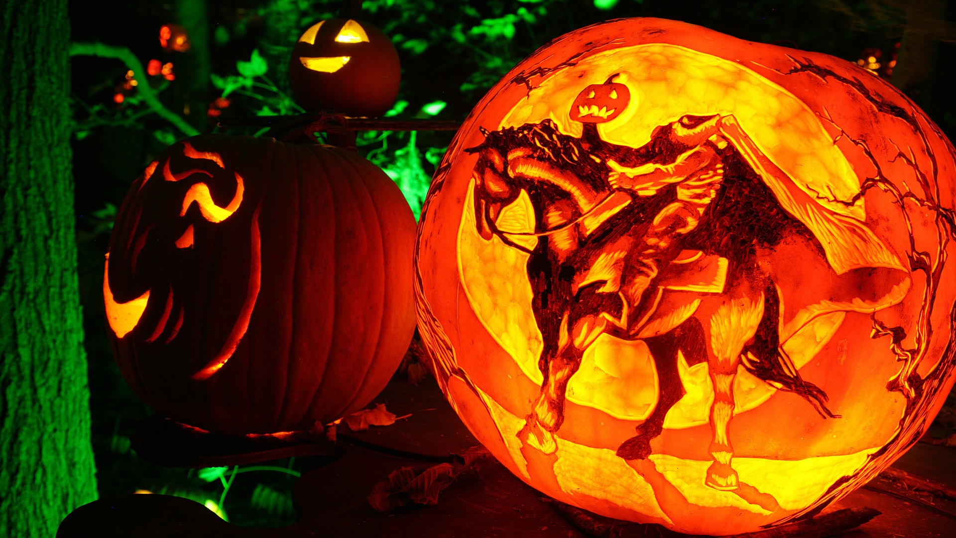 Desktop Halloween - Jack O Lantern Hd , HD Wallpaper & Backgrounds