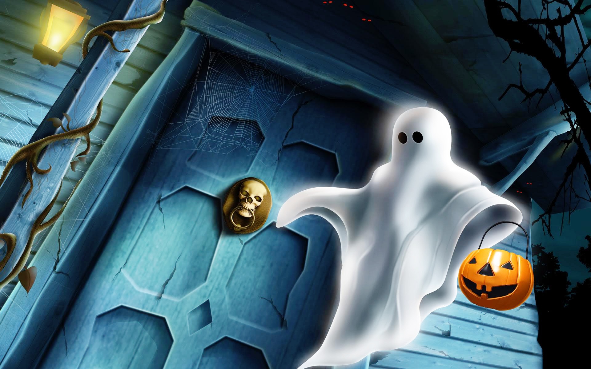 Halloween Ghost Hd Wallpaper - Fondo De Pantalla Halloween , HD Wallpaper & Backgrounds