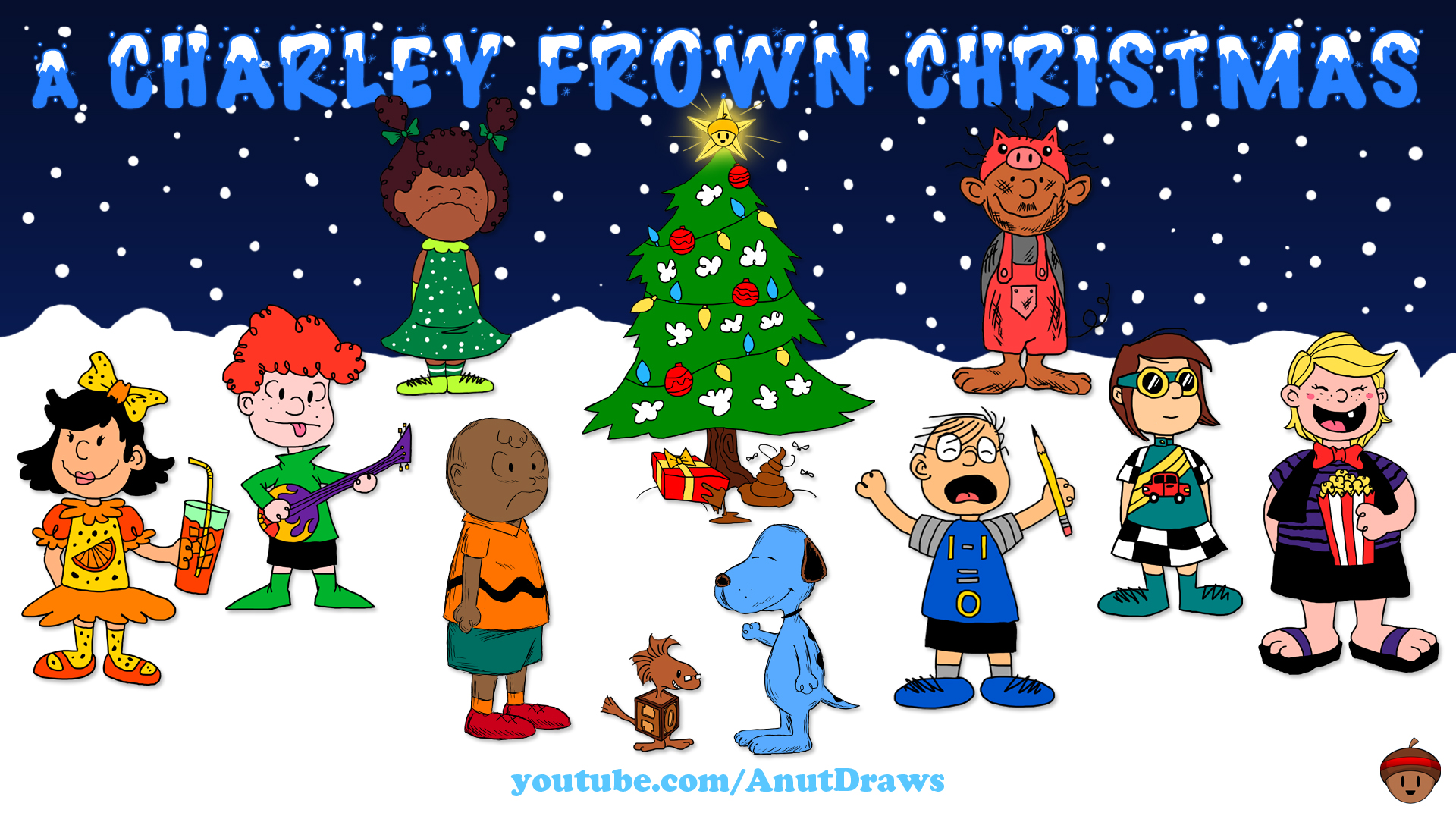 A Charlie Brown Christmas Hd Wallpaper - Charlie Brown Xmas Gif , HD Wallpaper & Backgrounds
