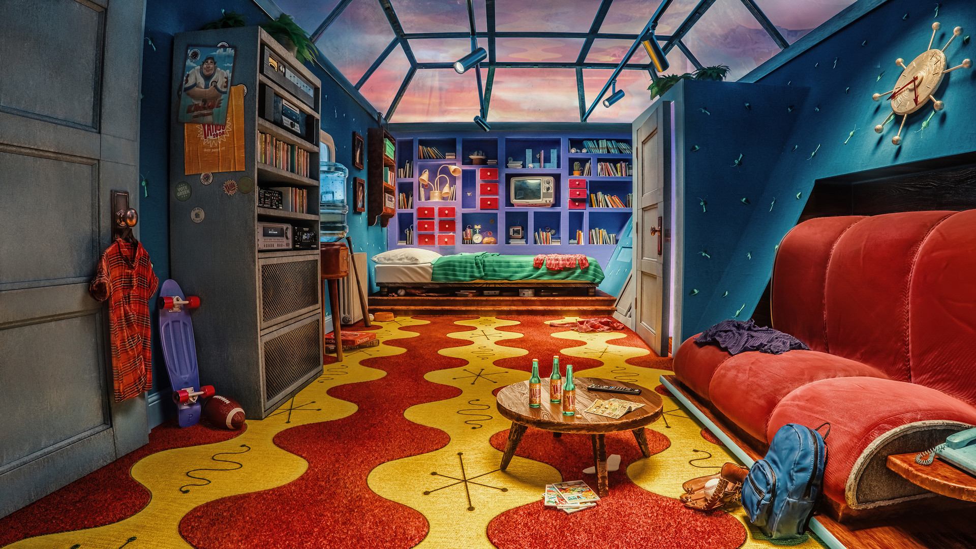 Hey Arnold Virtual Tour - Hey Arnold Bed Room , HD Wallpaper & Backgrounds