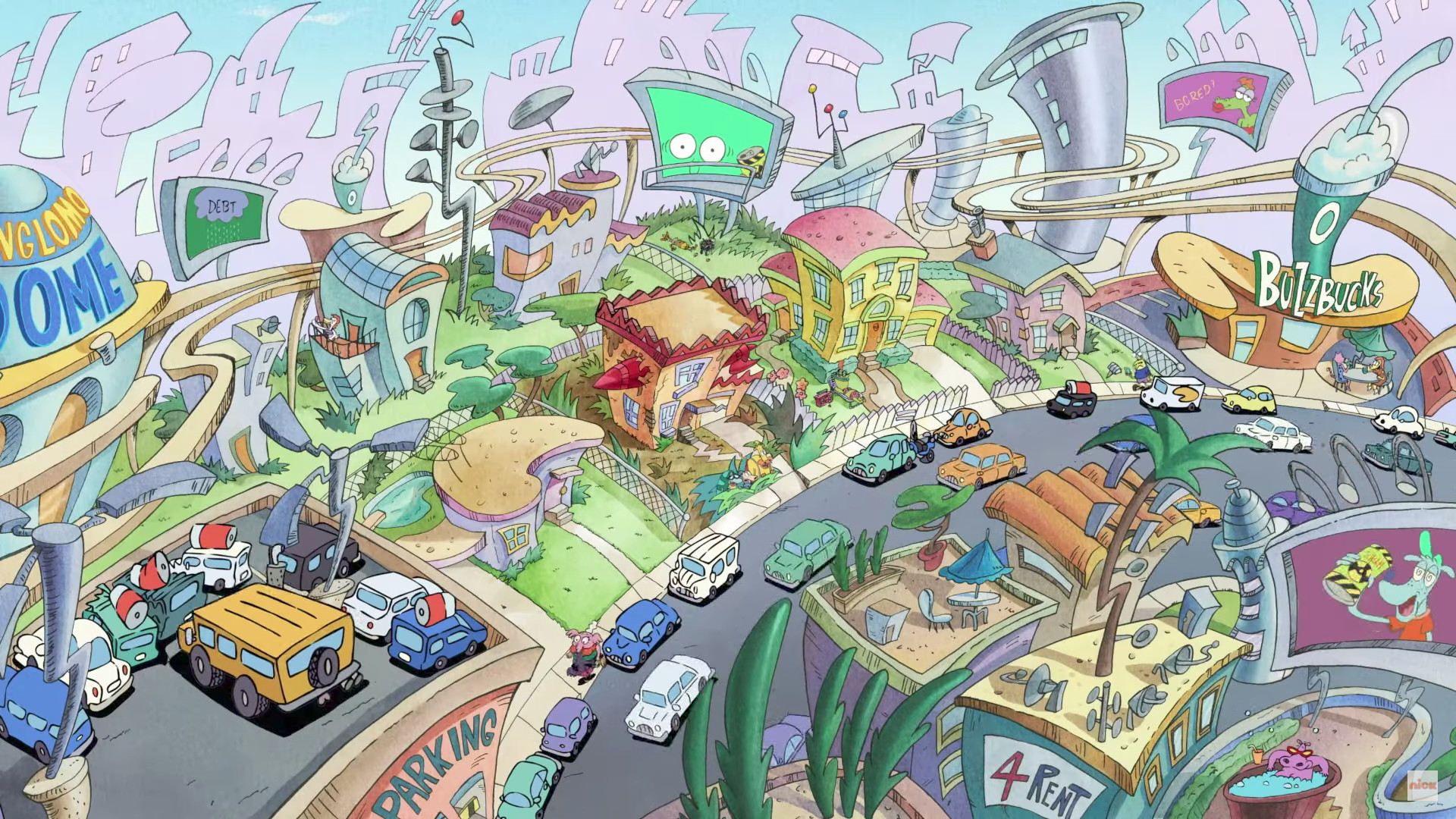 Hey Arnold Wallpapers Wallpapertag - Rocko's Modern Life Static Cling 2018 , HD Wallpaper & Backgrounds