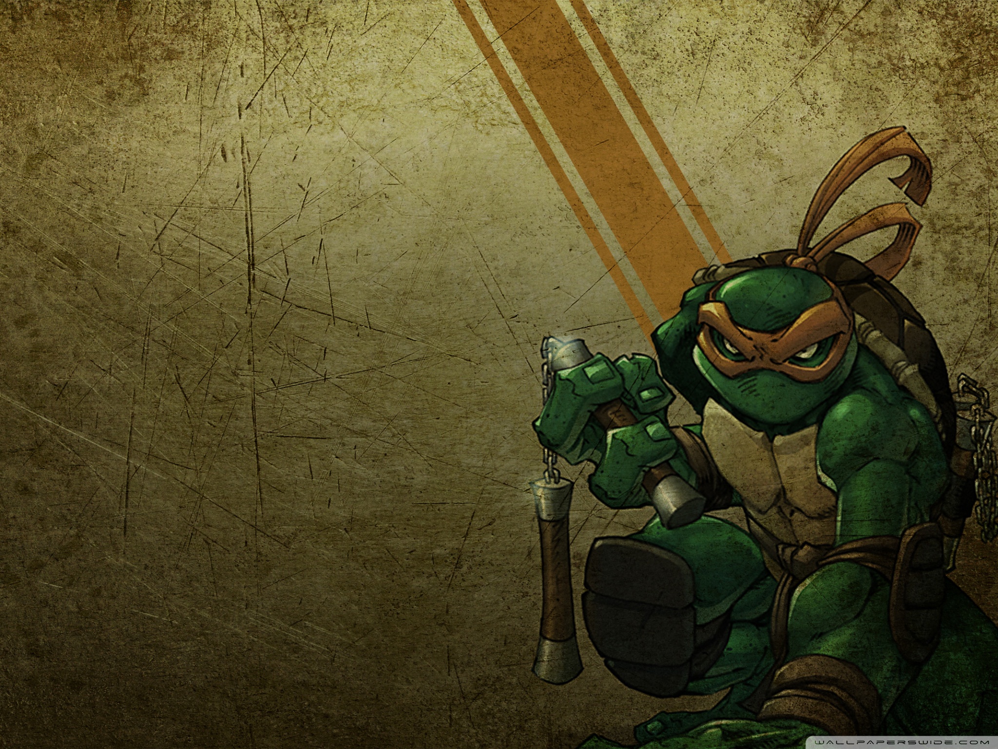 Related Wallpapers From Free Charlie Brown Wallpaper - Michelangelo Ninja Turtle Background , HD Wallpaper & Backgrounds