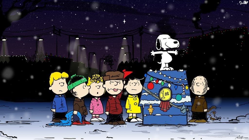 Charlie Brown Christmas Wallpaper Backgrounds Merry - Peanuts Christmas , HD Wallpaper & Backgrounds