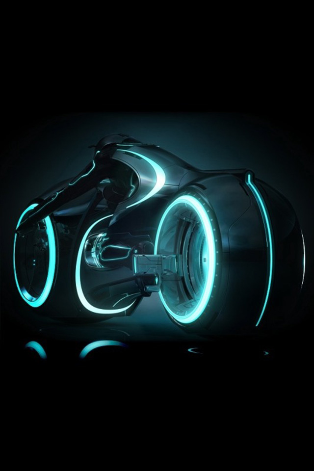 Tron Legacy Iphone 4s Wallpaper - Tron Light Cycle , HD Wallpaper & Backgrounds