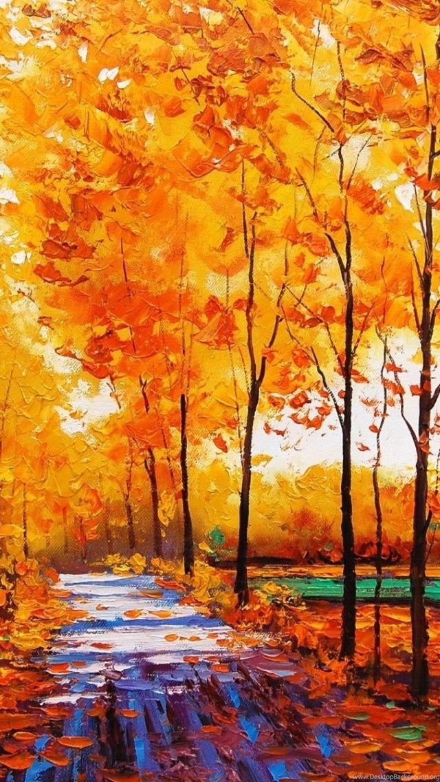 Watercolor Autumn Wallpaper Iphone , HD Wallpaper & Backgrounds