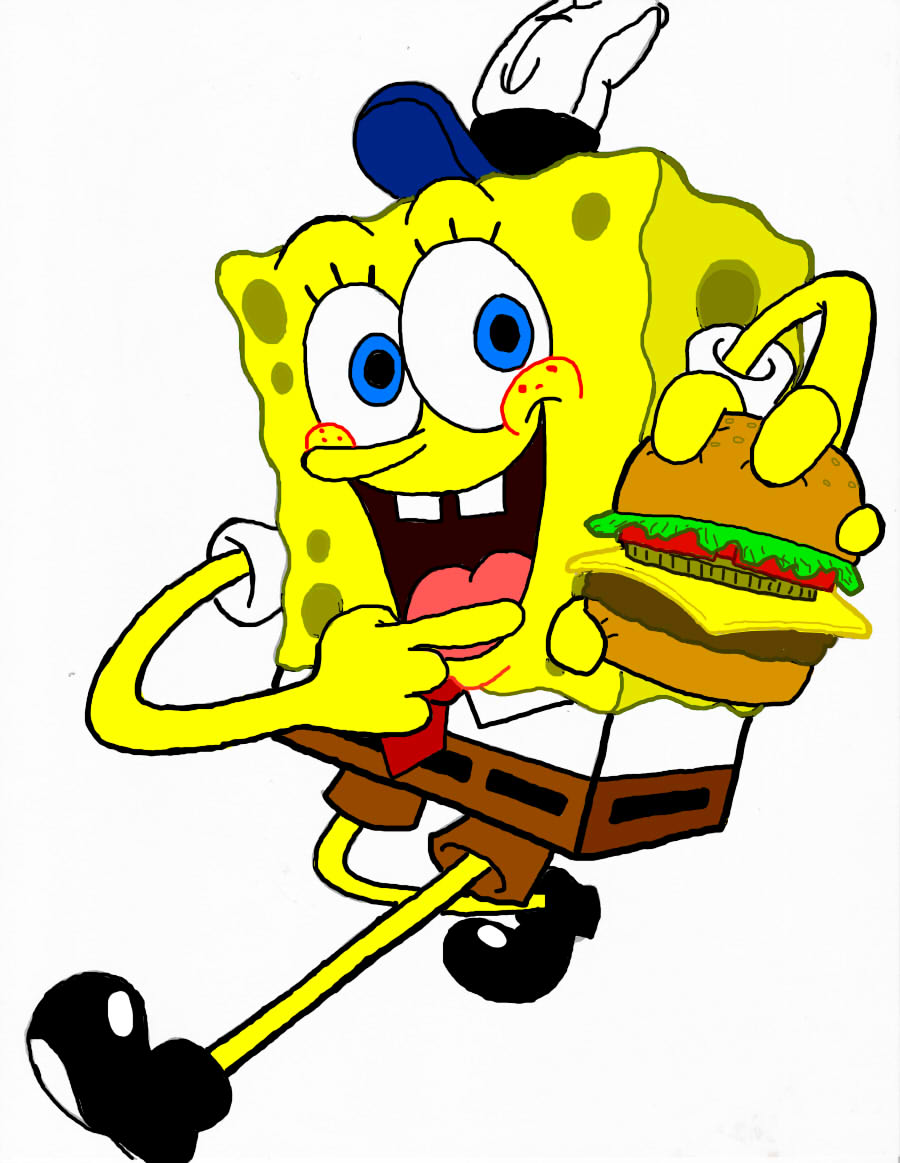 Spongebob Makan Krabby Patty , HD Wallpaper & Backgrounds