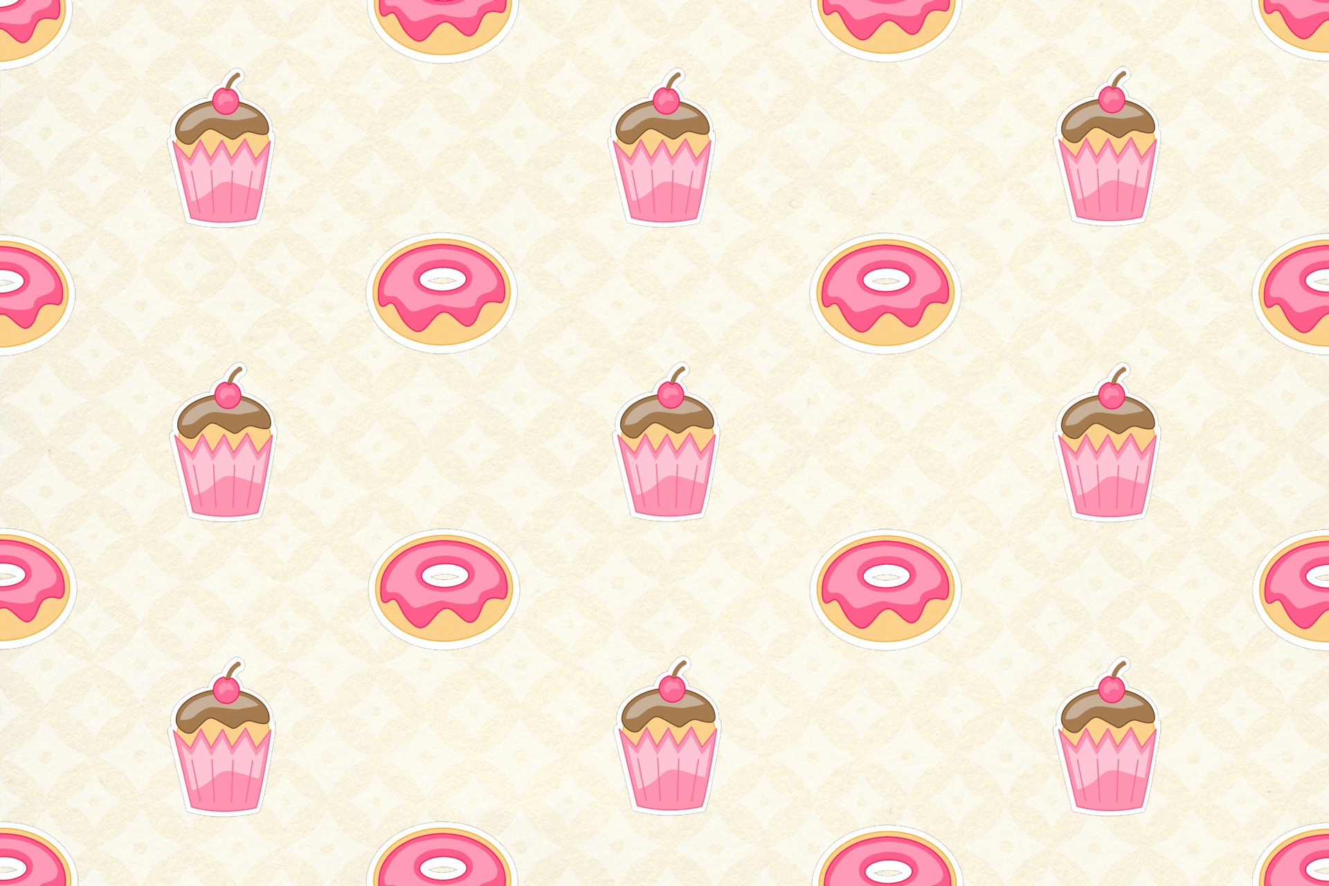 Cup Cakes Cake Confectionery Free Picture - Donuts And Cupcakes Background , HD Wallpaper & Backgrounds