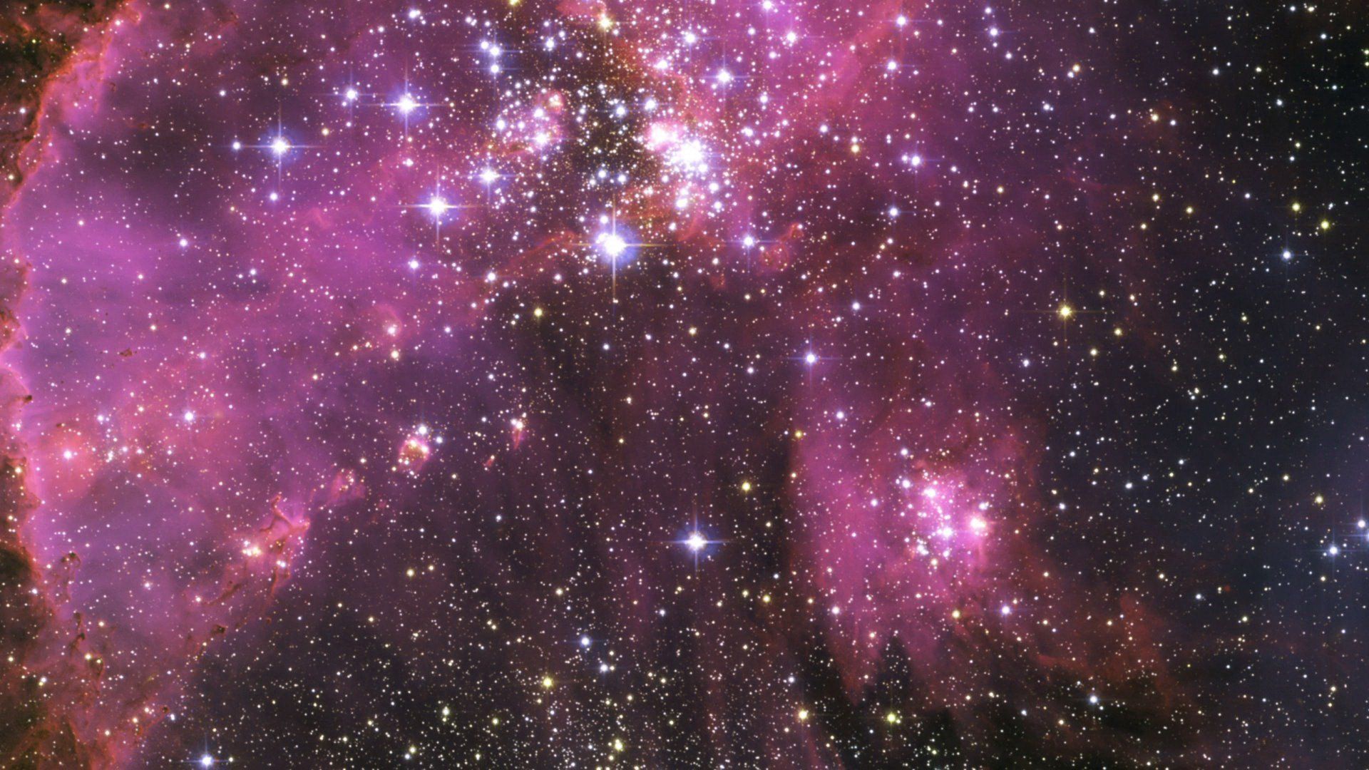 Outer Space Stars Galaxies Purple Wallpaper , HD Wallpaper & Backgrounds