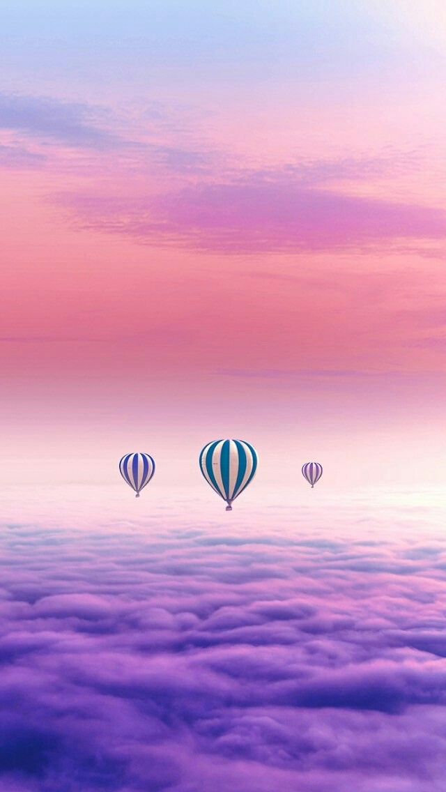 #pink #color #colorful #pastel #aesthetic #wallpaper - Hot Air Balloon , HD Wallpaper & Backgrounds