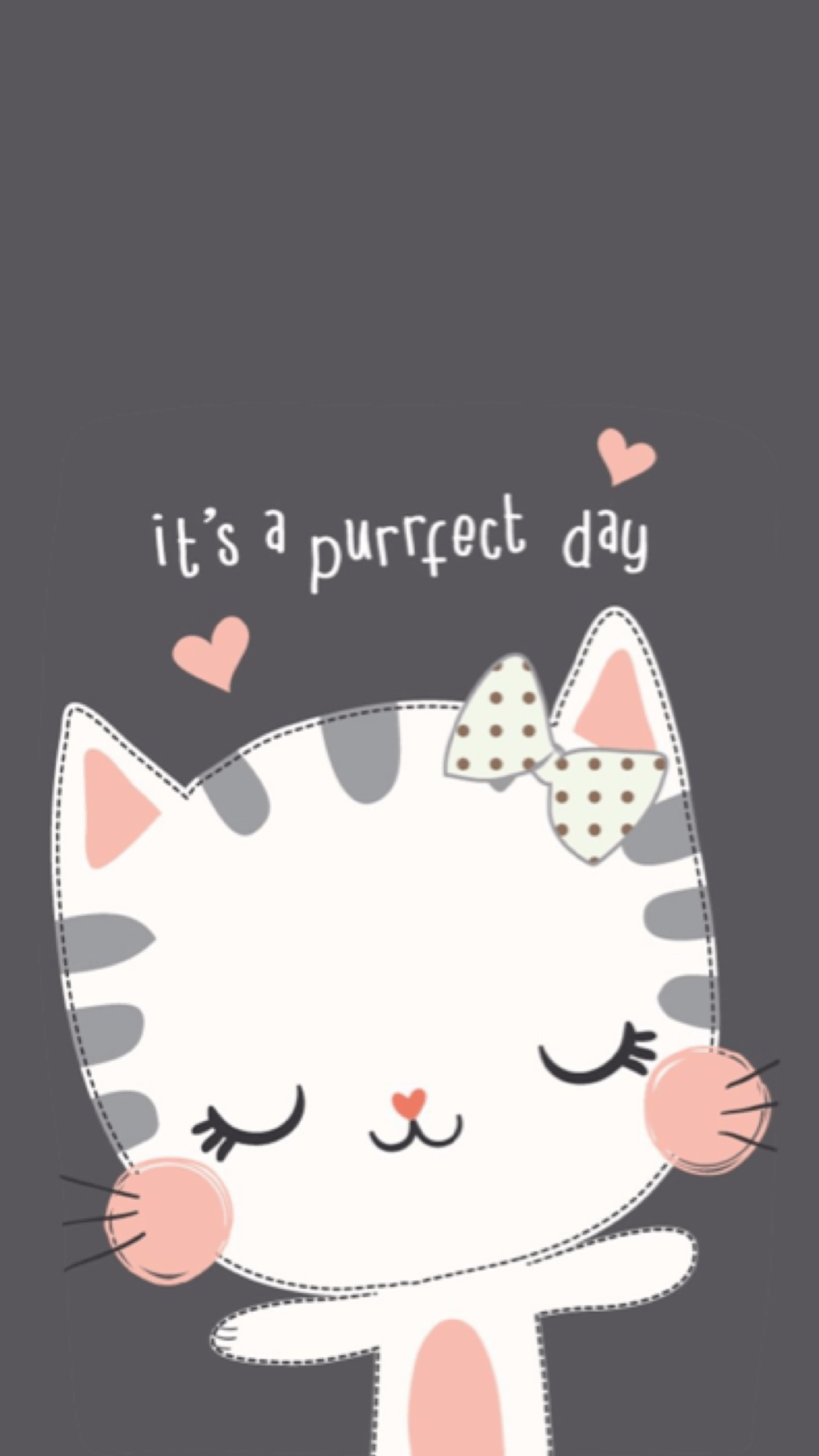 Pin By Līga Krūma On So Sweet Cat Wallpaper Iphone - Cute Cat Cartoon Wallpaper Hd , HD Wallpaper & Backgrounds