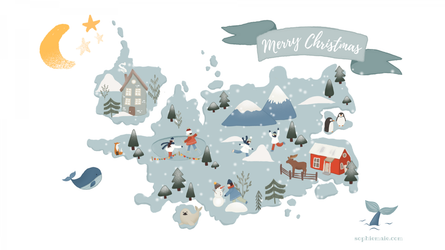 The First Wallpaper Is Of The Christmas Village, I - Cartoon , HD Wallpaper & Backgrounds