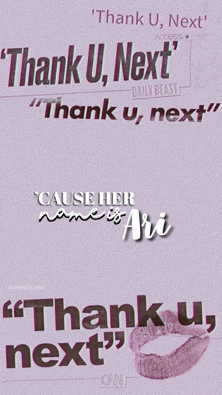 Lyrics From „thank U, Next” By Ariana Grande ☁ Follow - Poster , HD Wallpaper & Backgrounds