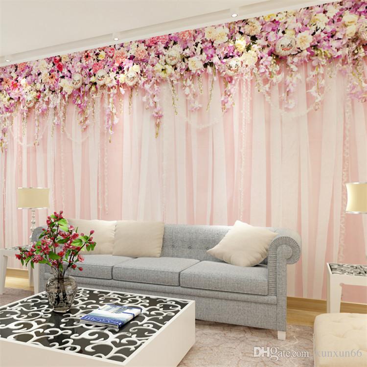 Hot Sale Bridal Bedroom Wall Wallpaper Large And Seamless - 3d Flower Wallpaper For Bedroom , HD Wallpaper & Backgrounds