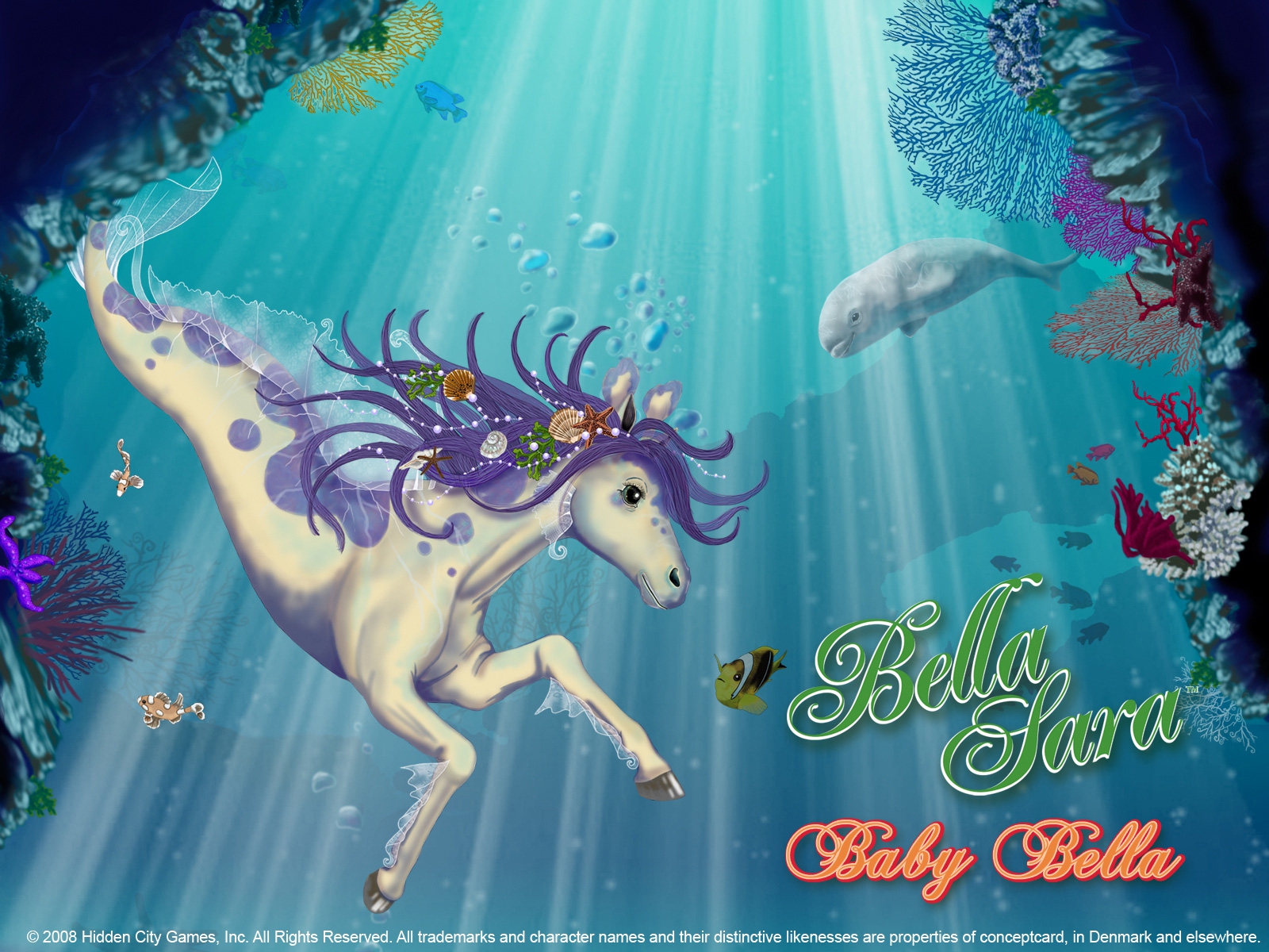 Bella Sara Underwater Sea Horse Water Horses Animals - Bella Sara Water Horse , HD Wallpaper & Backgrounds