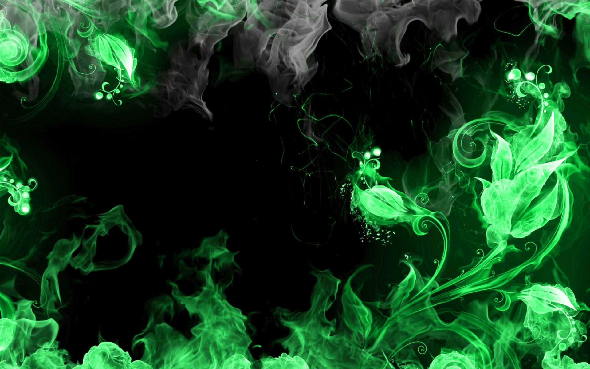 Fire Hd Wallpaper - Green And Black Smoke Background , HD Wallpaper & Backgrounds