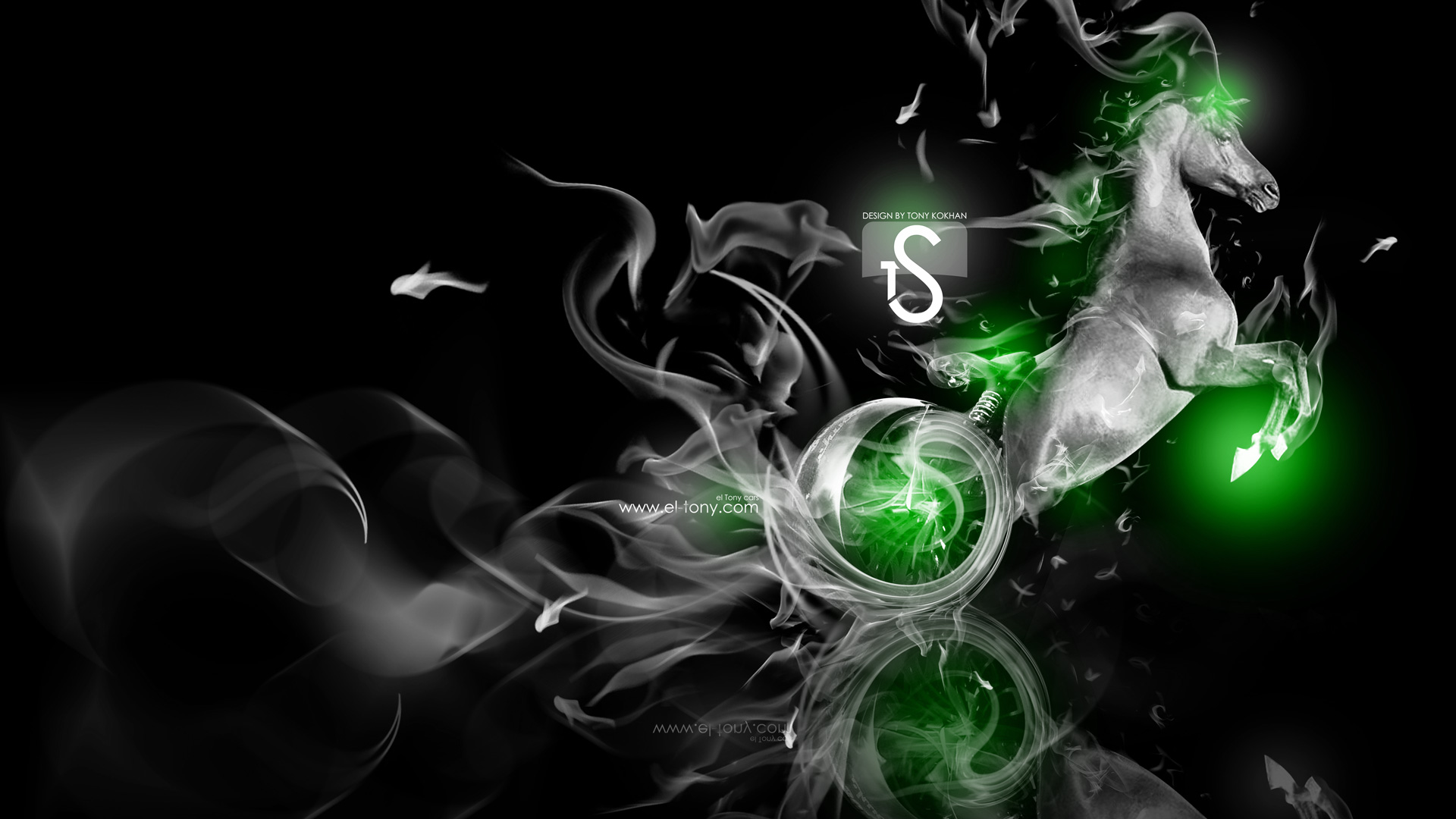 Fire Moto Horse 2014 Green Neon Hd Wallpapers Design - Green Fire Horse , HD Wallpaper & Backgrounds