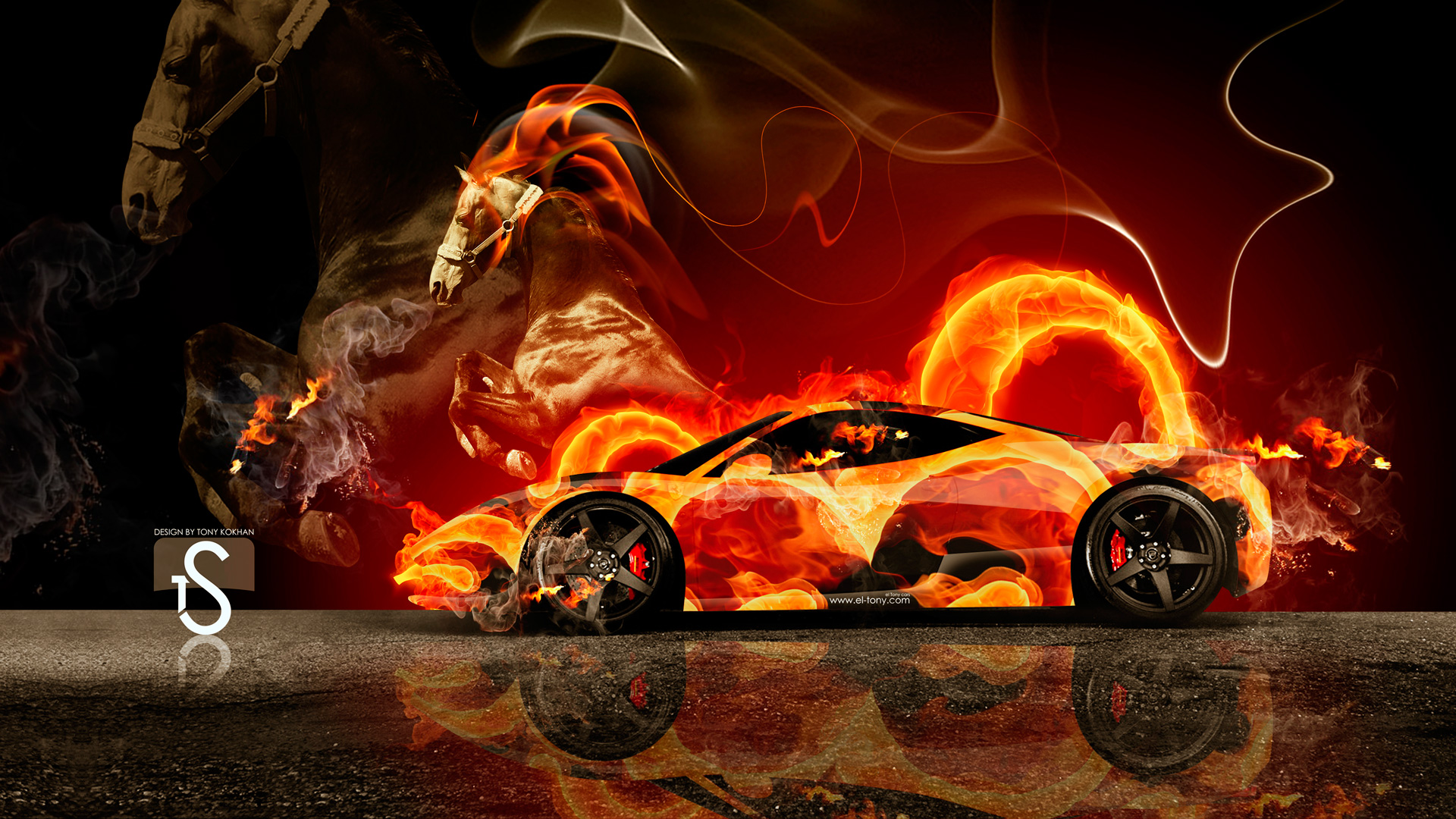 Fire Horse Wallpaper Hd - Ferrari Fire , HD Wallpaper & Backgrounds
