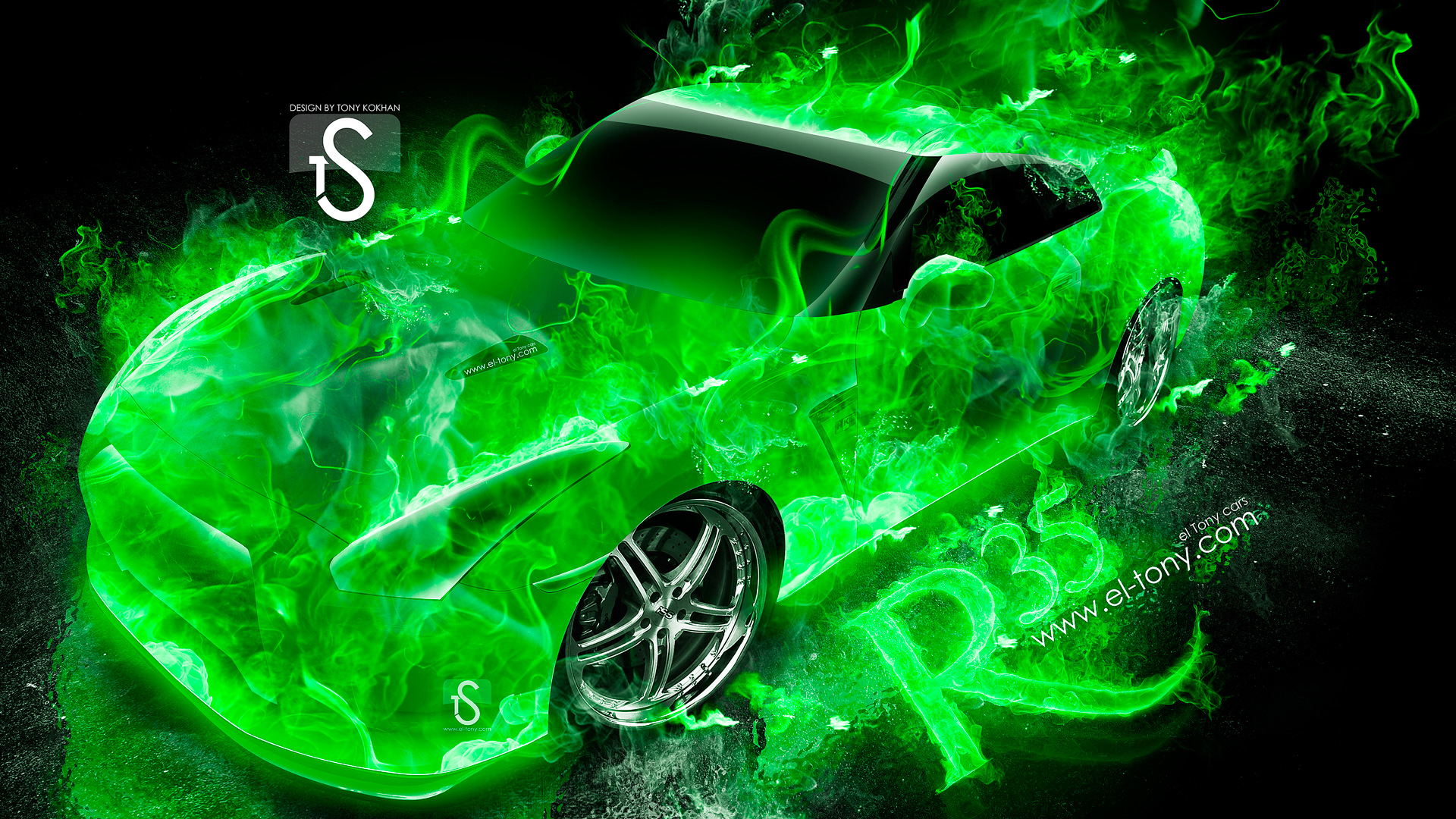 Top Green Fire Wallpaper By Wallpapers - Fire Letter R , HD Wallpaper & Backgrounds