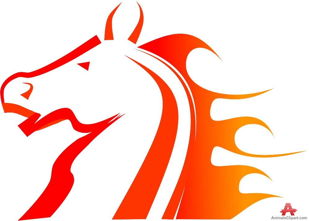 Horse Clipart Fire - Horse On Fire Clipart , HD Wallpaper & Backgrounds