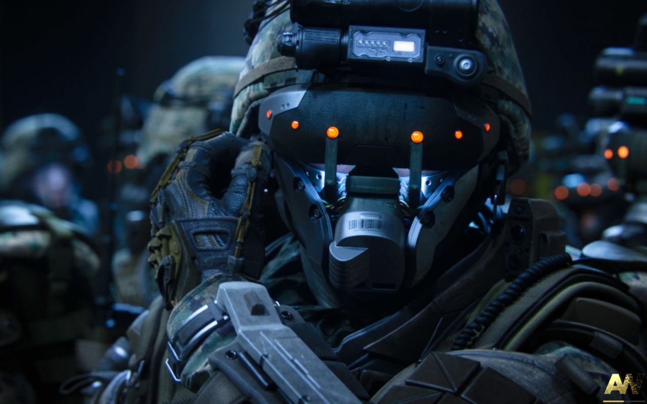 Military Organization, Shooter Game, Helmet, Machine, - Call Of Duty Advanced Warfare Robot Hd , HD Wallpaper & Backgrounds