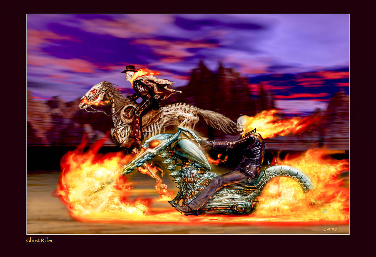 Ghost Rider Amazing Wallpaers Hd Pictures - Ghost Rider Motorcycle And Horse , HD Wallpaper & Backgrounds