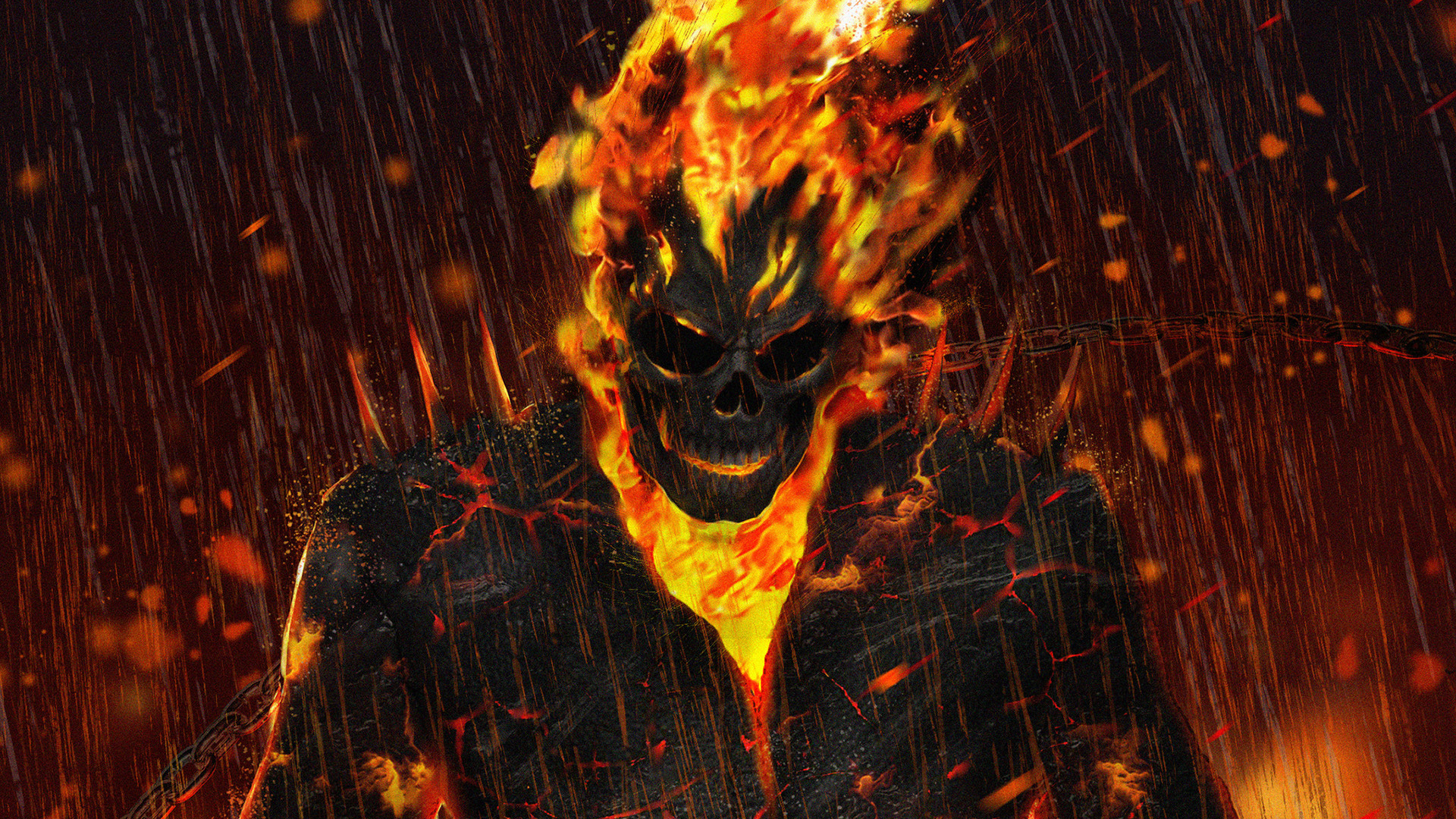 Ghost Rider Artwork Hd Laptop Full 1080p 4k - Ghost Rider Wallpaper Hd , HD Wallpaper & Backgrounds