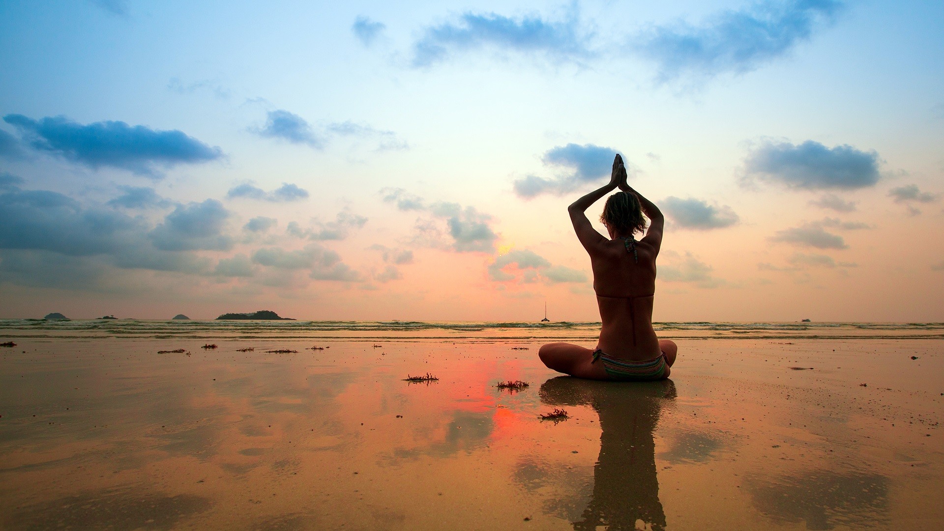 Yoga On The Beach Hd New Desktop Wallpaper Best