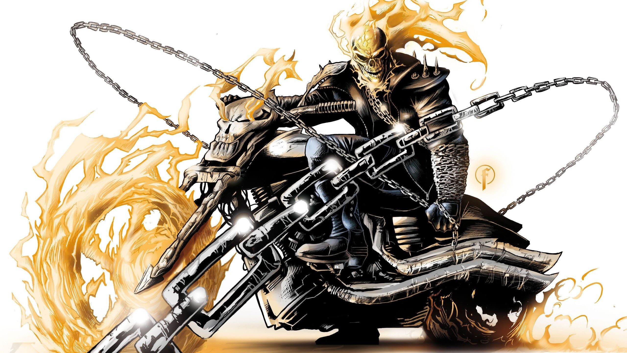 Ghost Rider Wallpapers - Ghost Rider Motorcycle Comic , HD Wallpaper & Backgrounds