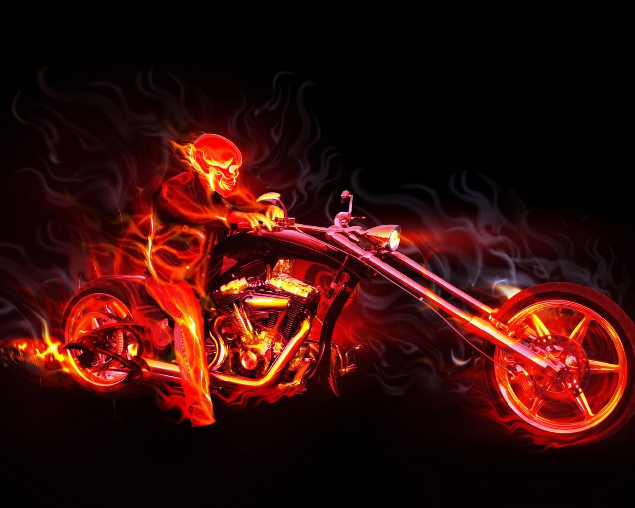 Ghost Rider Mobile Wallpaper Mobiles Wall - Ghost Riders Motorcycle Art , HD Wallpaper & Backgrounds