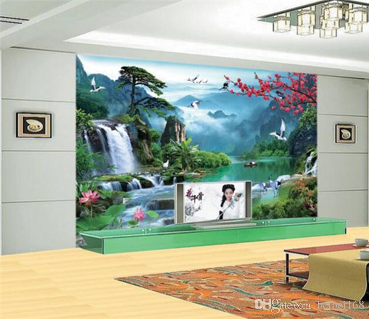 Nature Landscape Decor Picture Custom Mural Painting - 3d Wall Mural Paintings , HD Wallpaper & Backgrounds