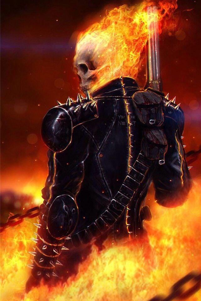 Ghost Rider Art Iphone 4 Wallpaper - Ghost Rider Wallpaper For Mobile , HD Wallpaper & Backgrounds