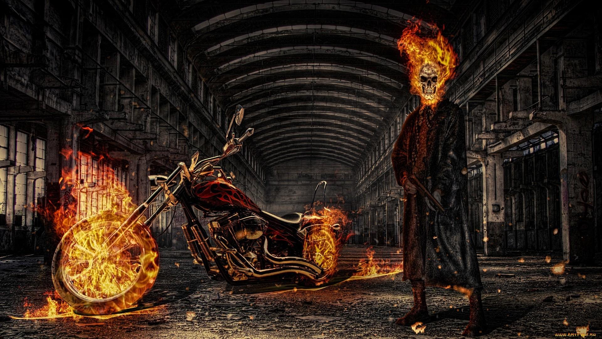 Motoqueiro Fantasma Wallpaper - Ghost Rider Background Hd , HD Wallpaper & Backgrounds