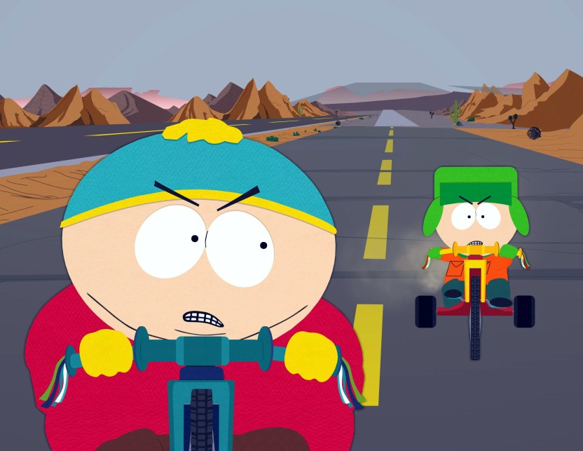 Ashd Wall Poster South Park Eric Cartman Kyle Broflovski - Eric Cartman On Bike , HD Wallpaper & Backgrounds