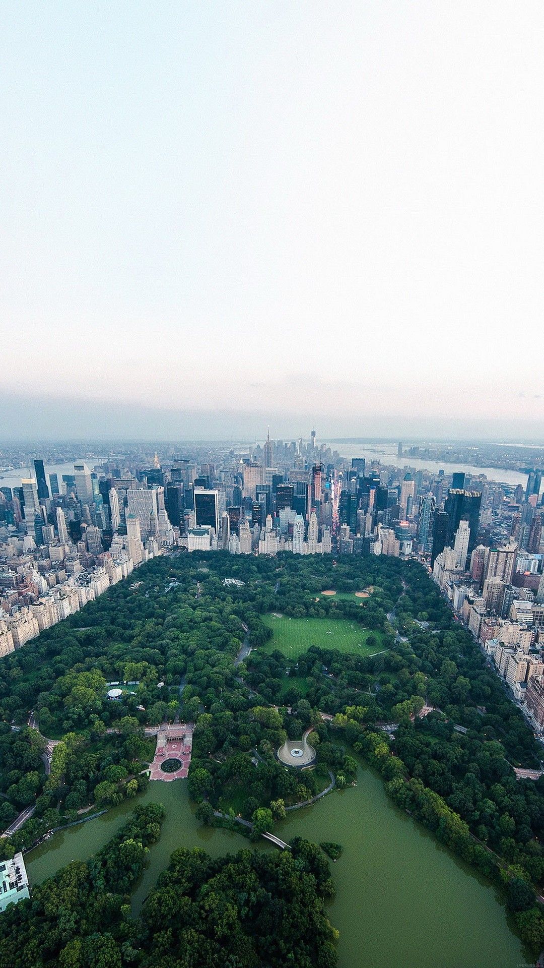 New York Central Park Top View Smartphone Wallpaper - New York City Forest , HD Wallpaper & Backgrounds