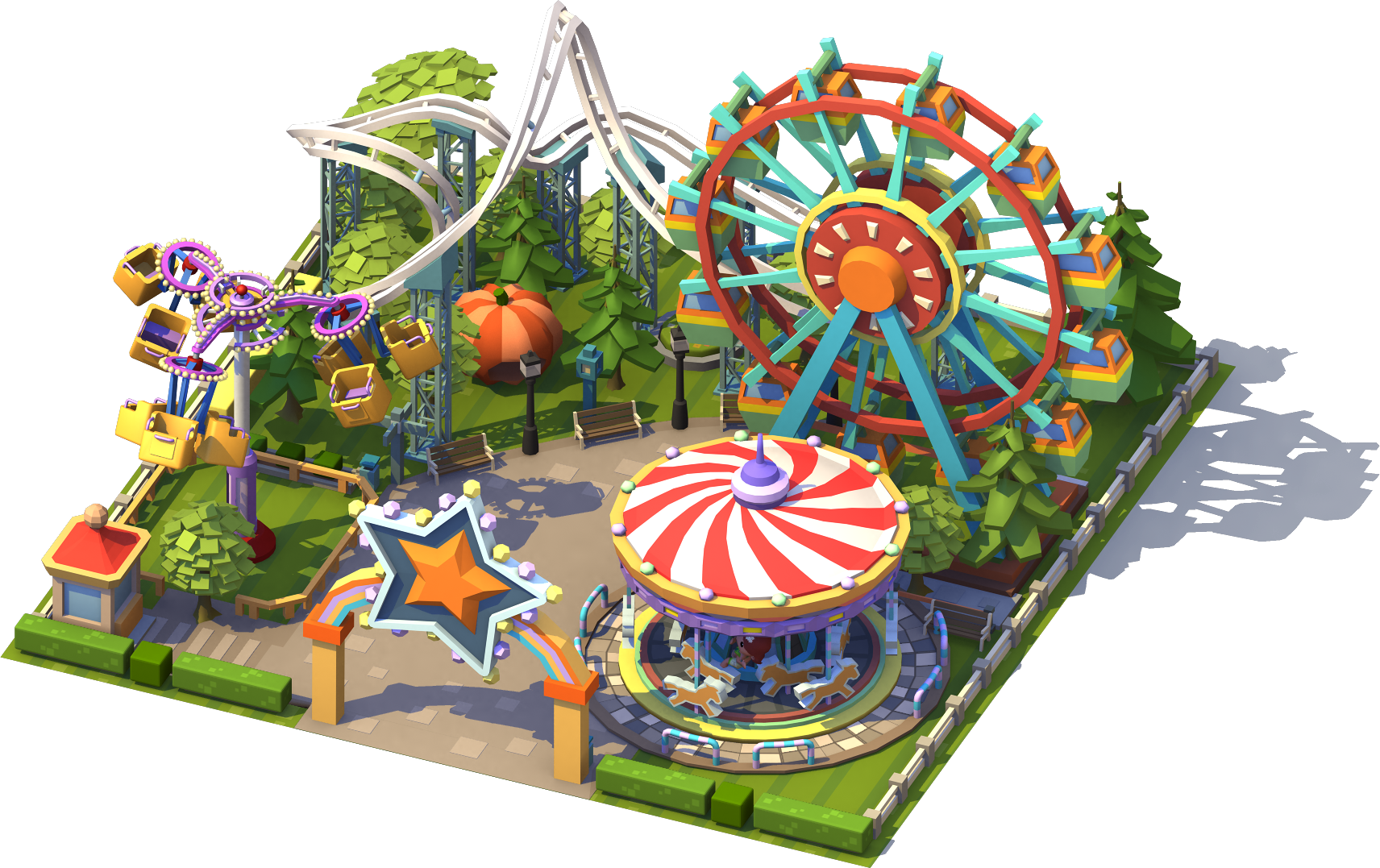 Sims 4 Amusement Park , HD Wallpaper & Backgrounds